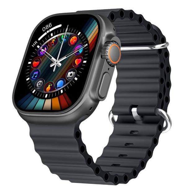 HK10 Ultra 3 Smart Watch – 2.02" AMOLED Display, G-Sensor & AI Features with WearFit Pro App (Black, 2 Straps)