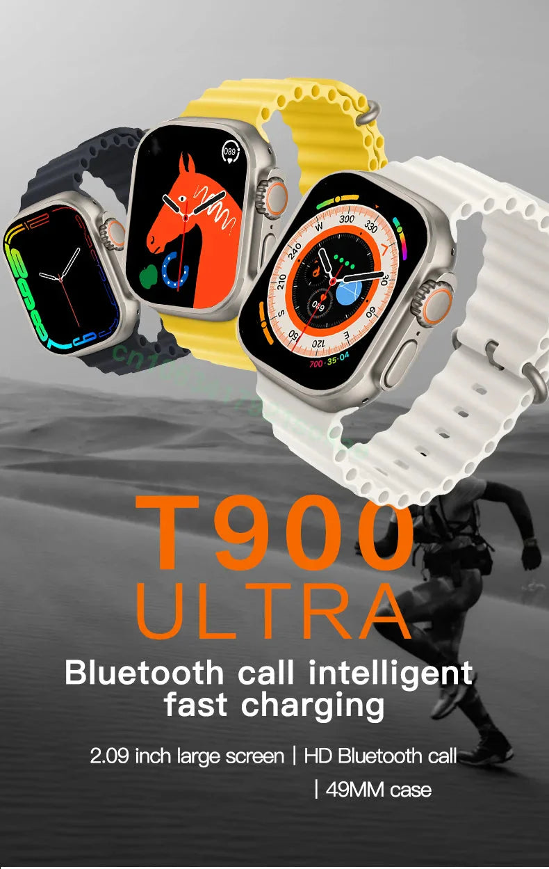 T900 Ultra 2 Series 9 Smart Watch – 2.19" Display with LaxasFit App (Grey)