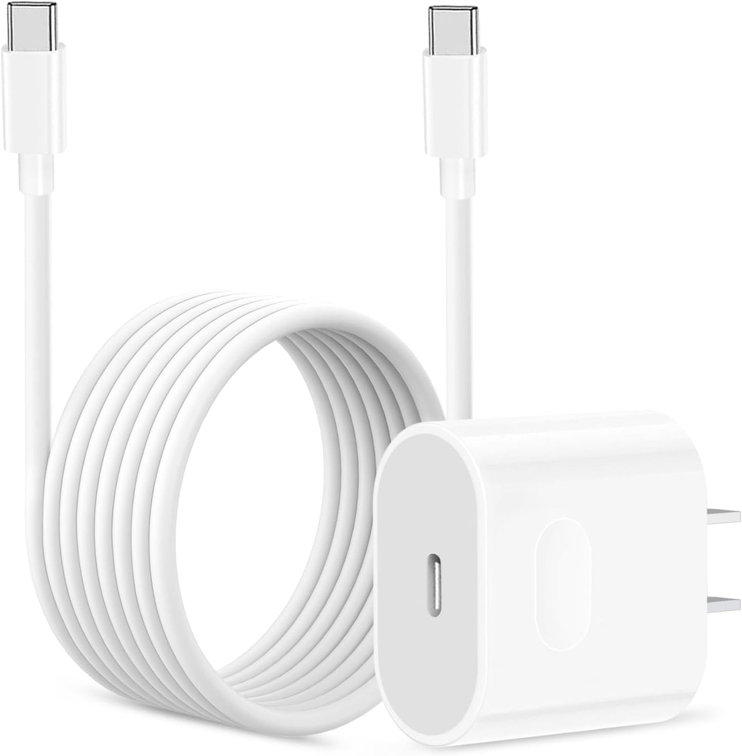 iPhone 15 Pro Max 2 Pin US 35W USB-C Power Adapter with USB-C to C Cable