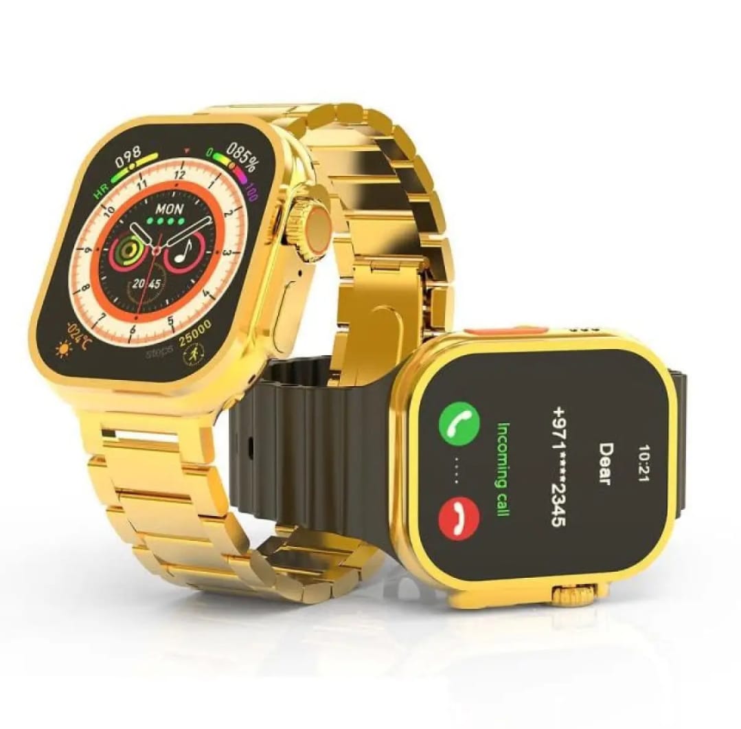 C9 Ultra Max Gold Edition Smartwatch 2.1" Display with Hryfine App