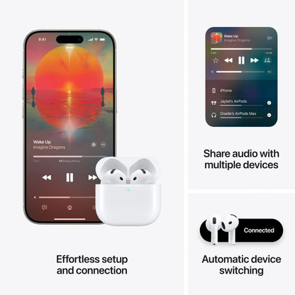 Apple AirPods 4 Bluetooth 5.3 with USB-C and Wireless Charging Case