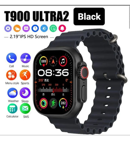 T900 Ultra 2 Series 9 Smart Watch – 2.19" Display with LaxasFit App (Black)