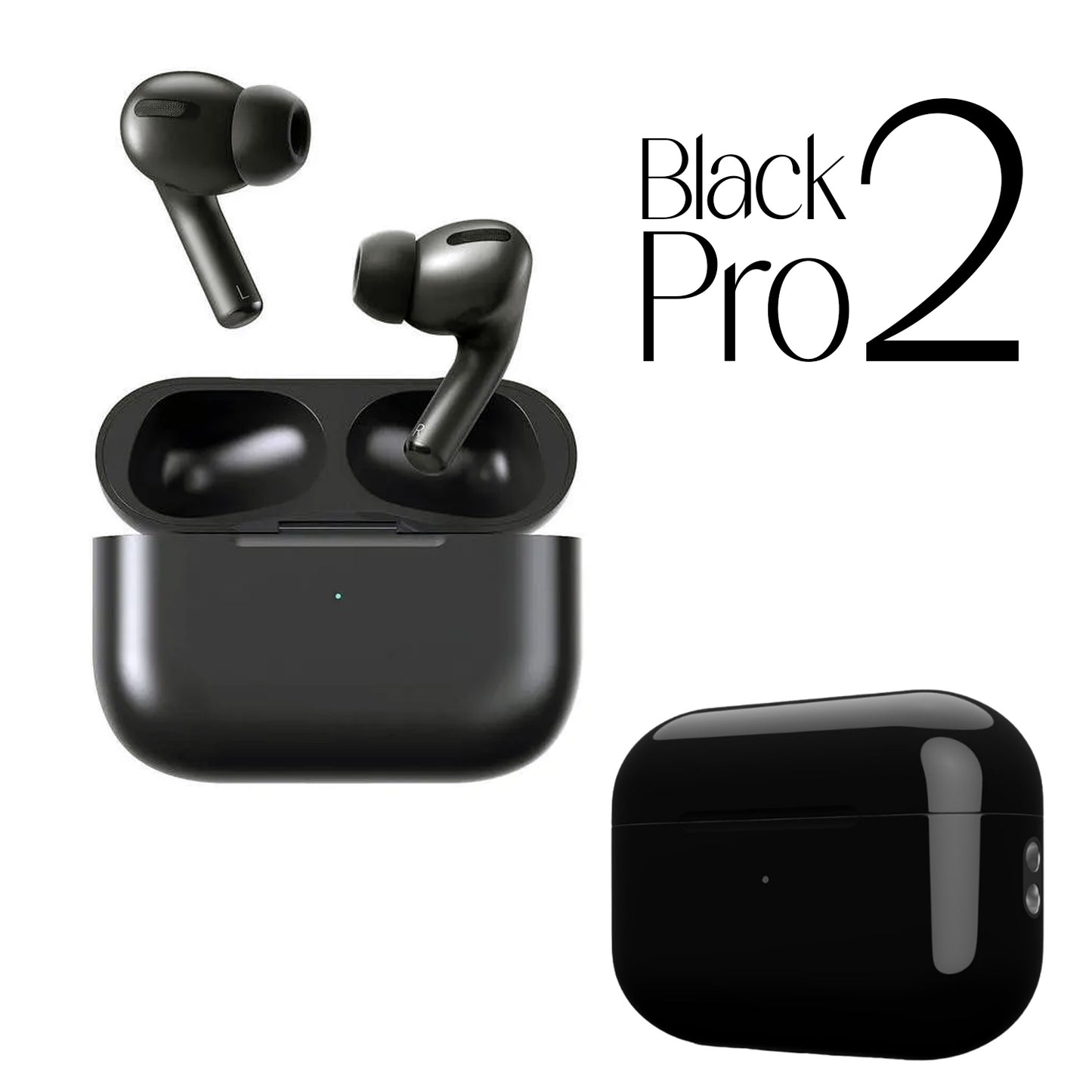 Apple AirPods Pro 2 Hengxuan High Copy with Popup Message and Find My iPhone Black