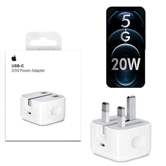 iPhone USB-C PD 20W Power Adapter Charger 3 Pin UK
