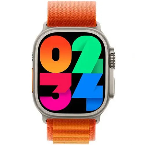 JS9 Ultra Max Smart Watch – 2.12" AMOLED Display, NFC & Wireless Charging (49mm, Series 8, Orange) with WearFit Pro App