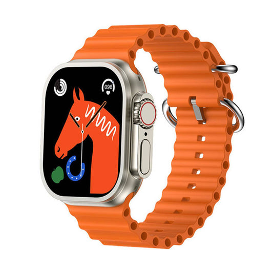 TS8 Ultra Series 8 Smart Watch – Bluetooth Calling, Heart Rate & Sports Tracking with FitPro App (Orange)